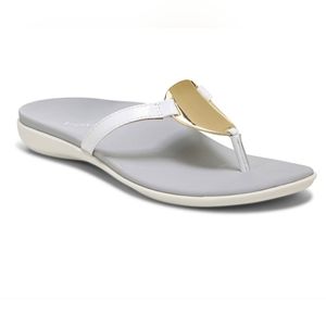 VIONIC Women Raysa Size 8.5 Whitw Leather Sandals
